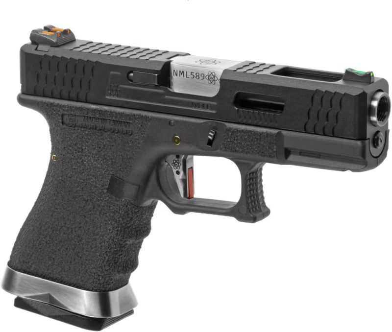 WE GBB G-Force 19 BK Silver Barrel Metal - black