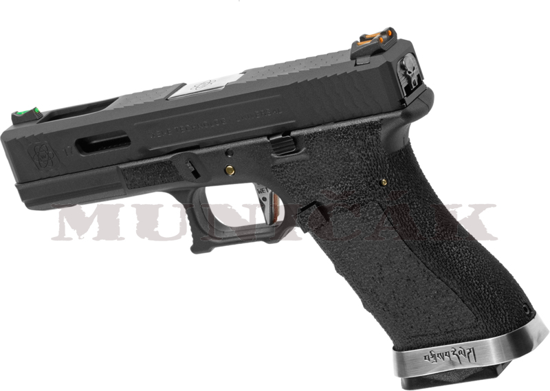 WE GBB G-Force 17 BK Silver Barrel Metal - black