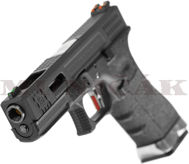 WE GBB G-Force 17 BK Silver Barrel Metal - black