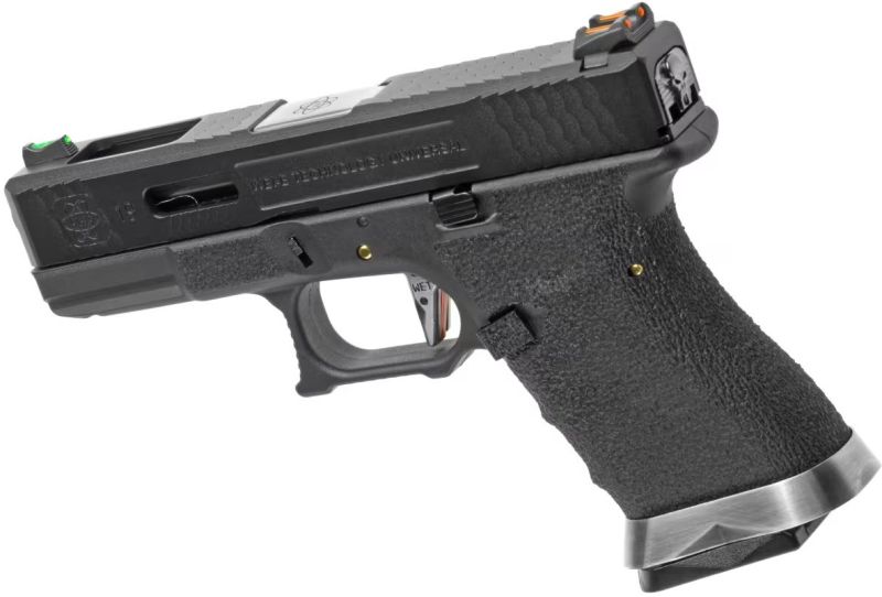 WE GBB G-Force 19 BK Silver Barrel Metal - black
