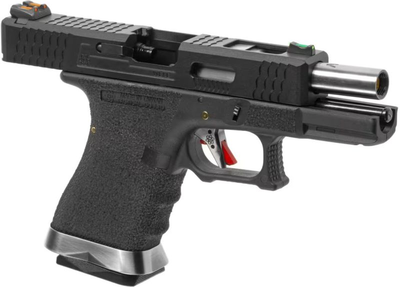 WE GBB G-Force 19 BK Silver Barrel Metal - black