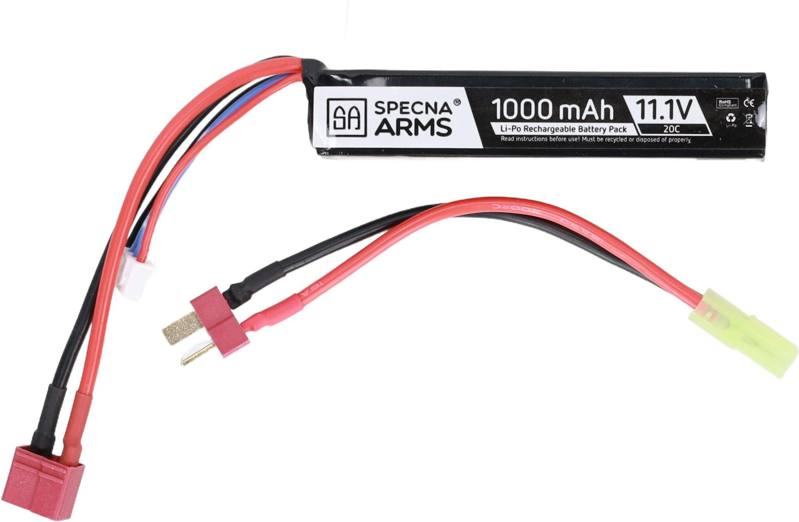 SPECNA ARMS LiPo batéria 11,1V 1000mAh 3S 20C TDean (1pack)