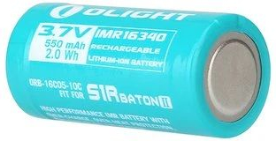 OLIGHT Batéria IMR16340 550mAh 3.7V S1R Baton II, nabíjateľná 
