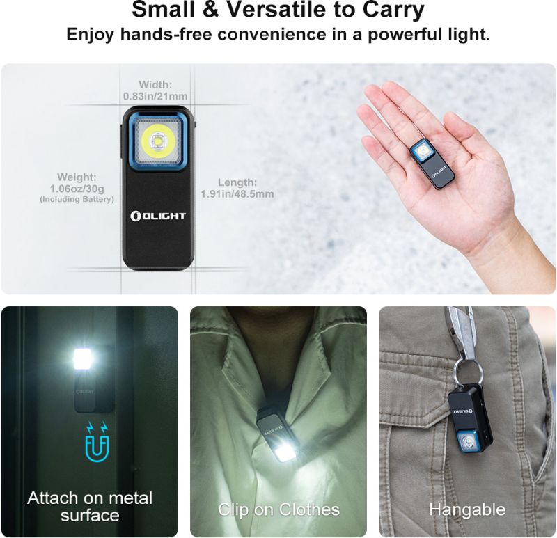 OLIGHT Svietidlo Oclip 300lm - black