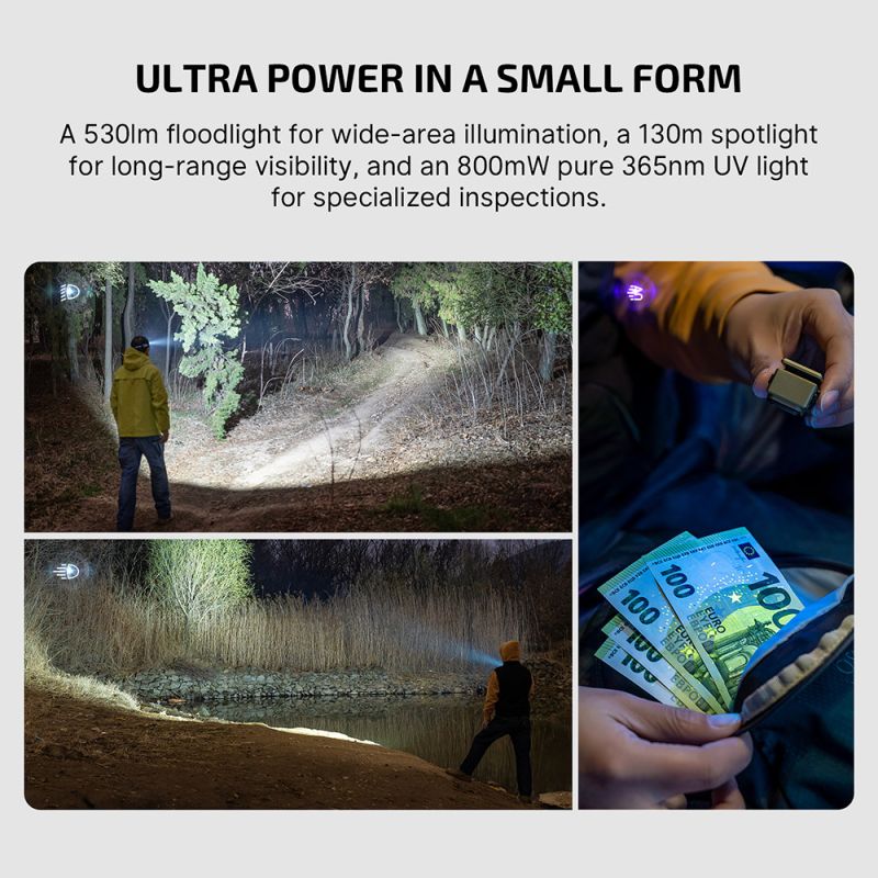 OLIGHT Svietidlo Oclip Ultra 530lm - olive green