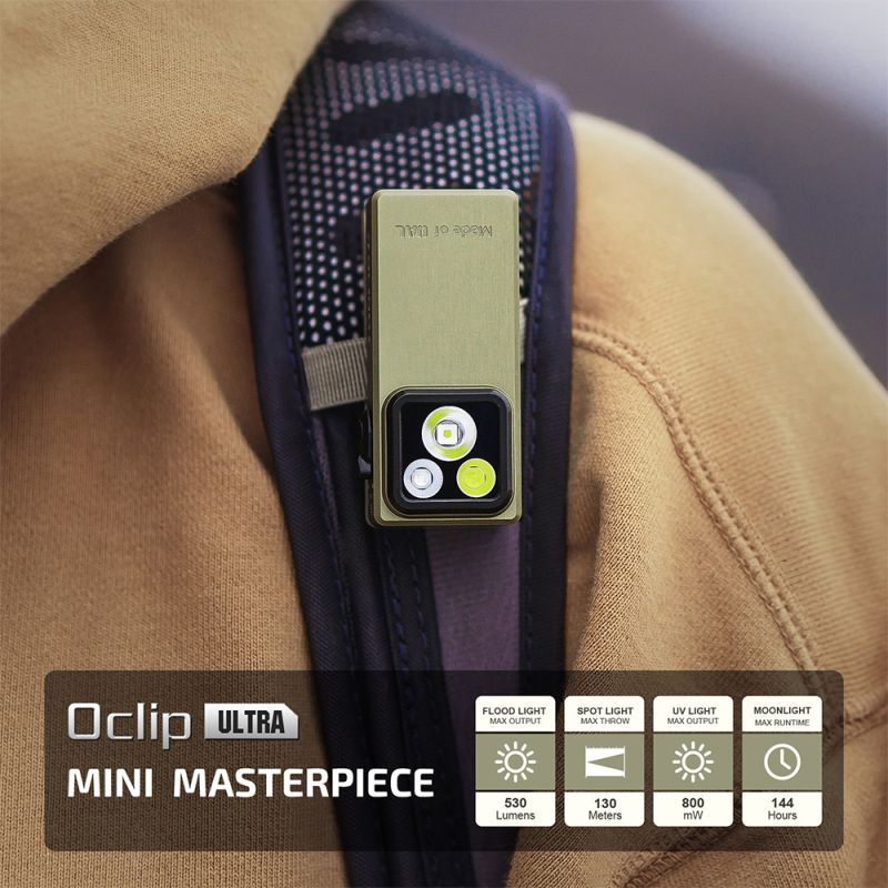 OLIGHT Svietidlo Oclip Ultra 530lm - olive green