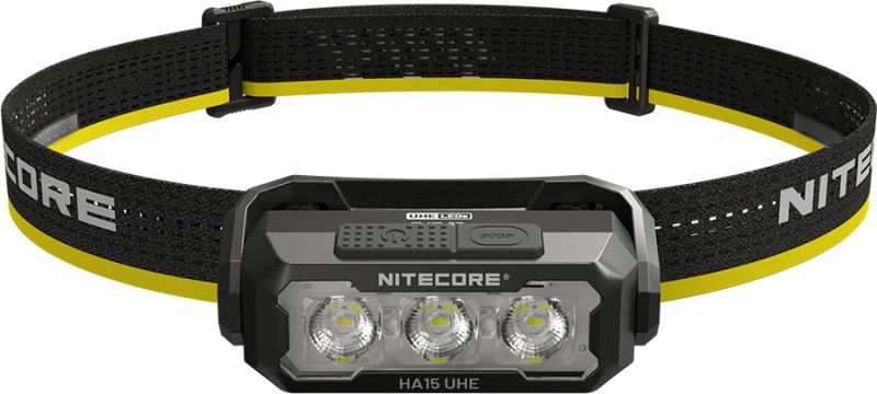 NITECORE Čelovka HA15 UHE s akumulátorom NL1411R - yellow / black (NC-HA15R)
