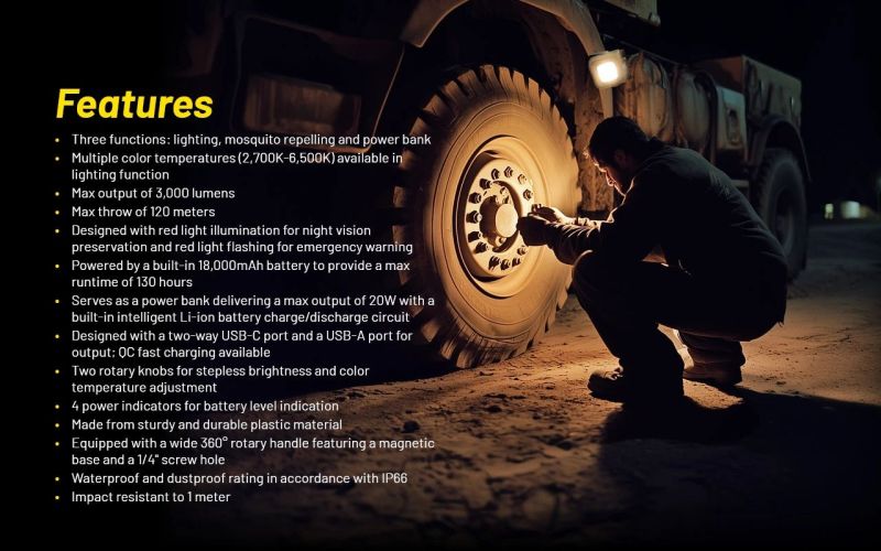 NITECORE Svietidlo NWL30 reflektor s powerbankou - green (NC-NWL30)