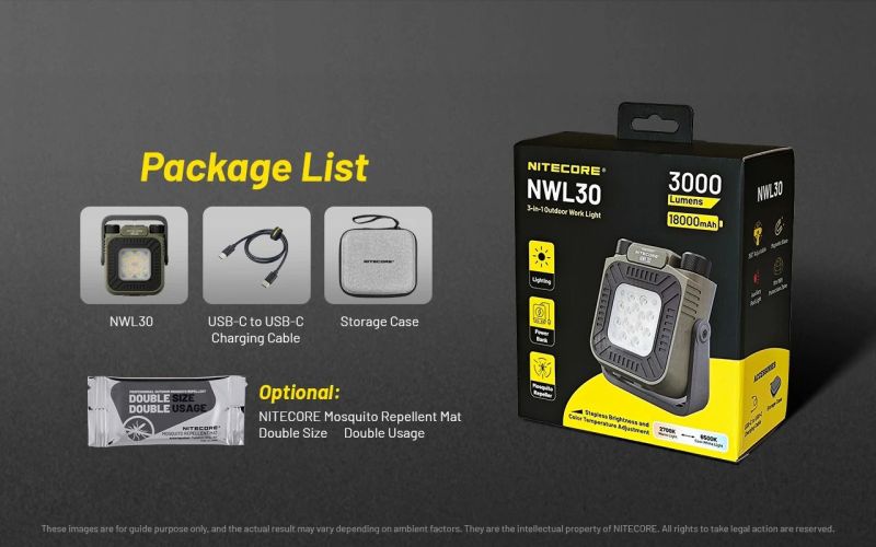 NITECORE Svietidlo NWL30 reflektor s powerbankou - green (NC-NWL30)