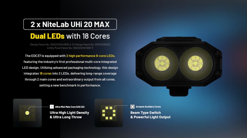 NITECORE Svietidlo EDC37 Ultimate Tactical - black (NC-EDC37)