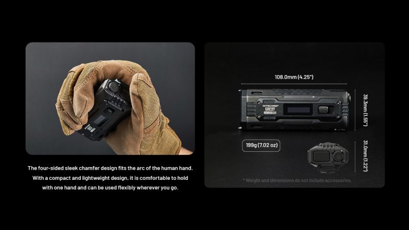 NITECORE Svietidlo EDC37 Ultimate Tactical - black (NC-EDC37)