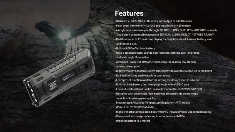 NITECORE Svietidlo EDC37 Ultimate Tactical - black (NC-EDC37)