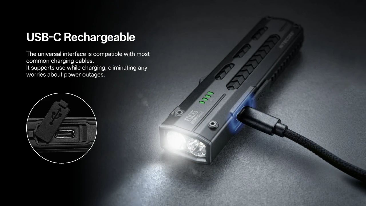 NITECORE Svietidlo EDC15 Ultratenké EDC svietidlo s UV 1200 lm (NC-EDC15)