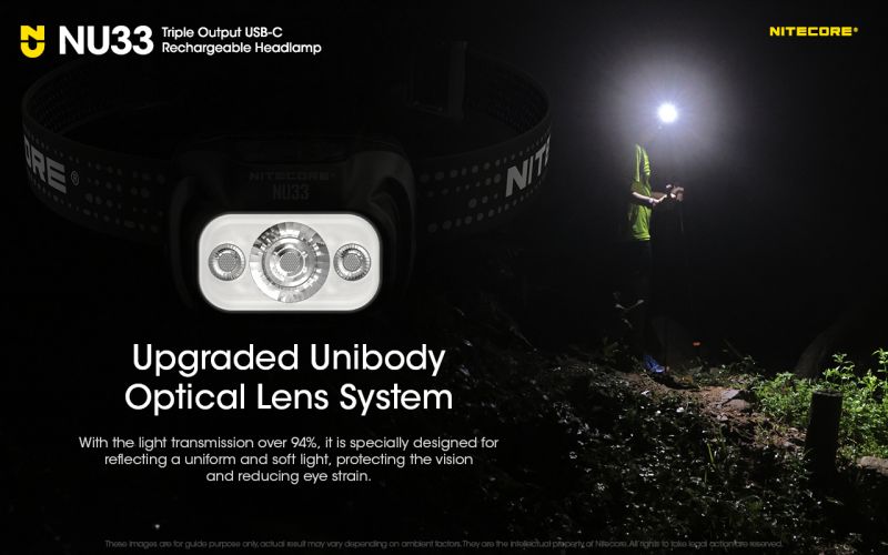 NITECORE Čelovka NU33  - black (NC-NU33-bk)