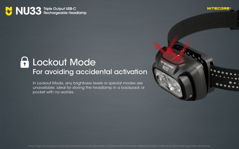 NITECORE Čelovka NU33  - black (NC-NU33-bk)