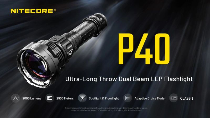 NITECORE Svietidlo P40 - black (NC-P40)