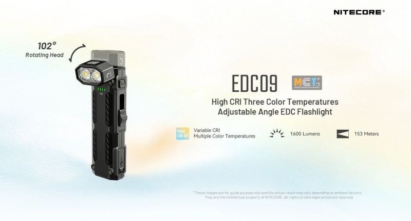 NITECORE Svietidlo EDC09 - black (NC-EDC09)
