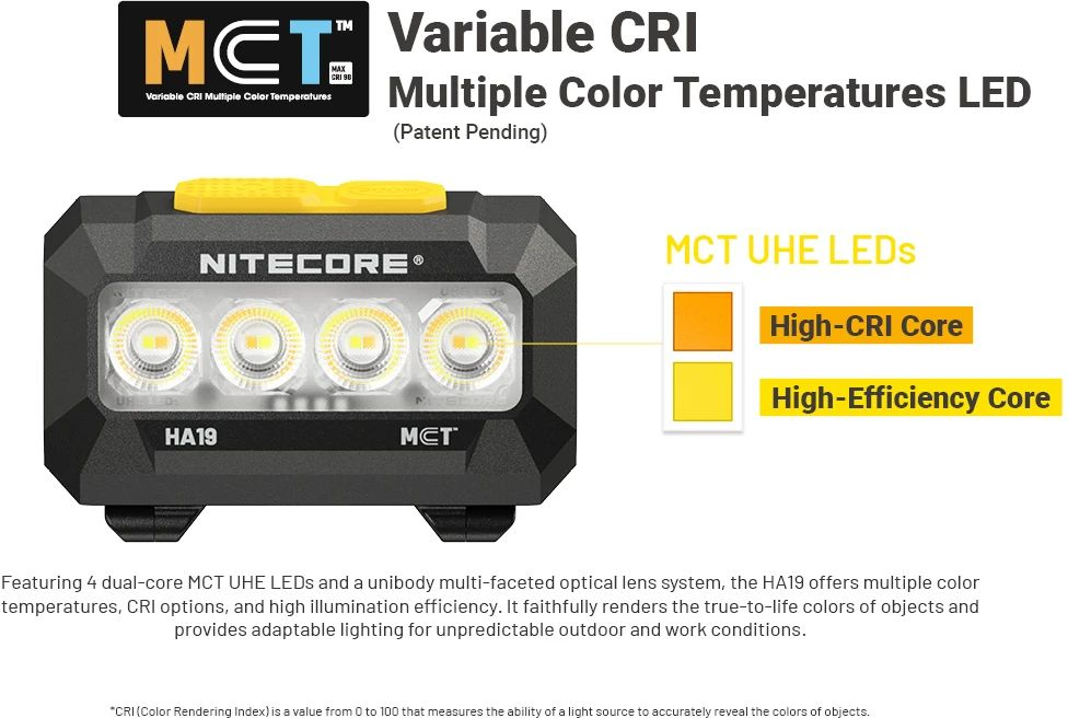 NITECORE Čelovka HA19 RGB - black (NC-HA19-RGB)