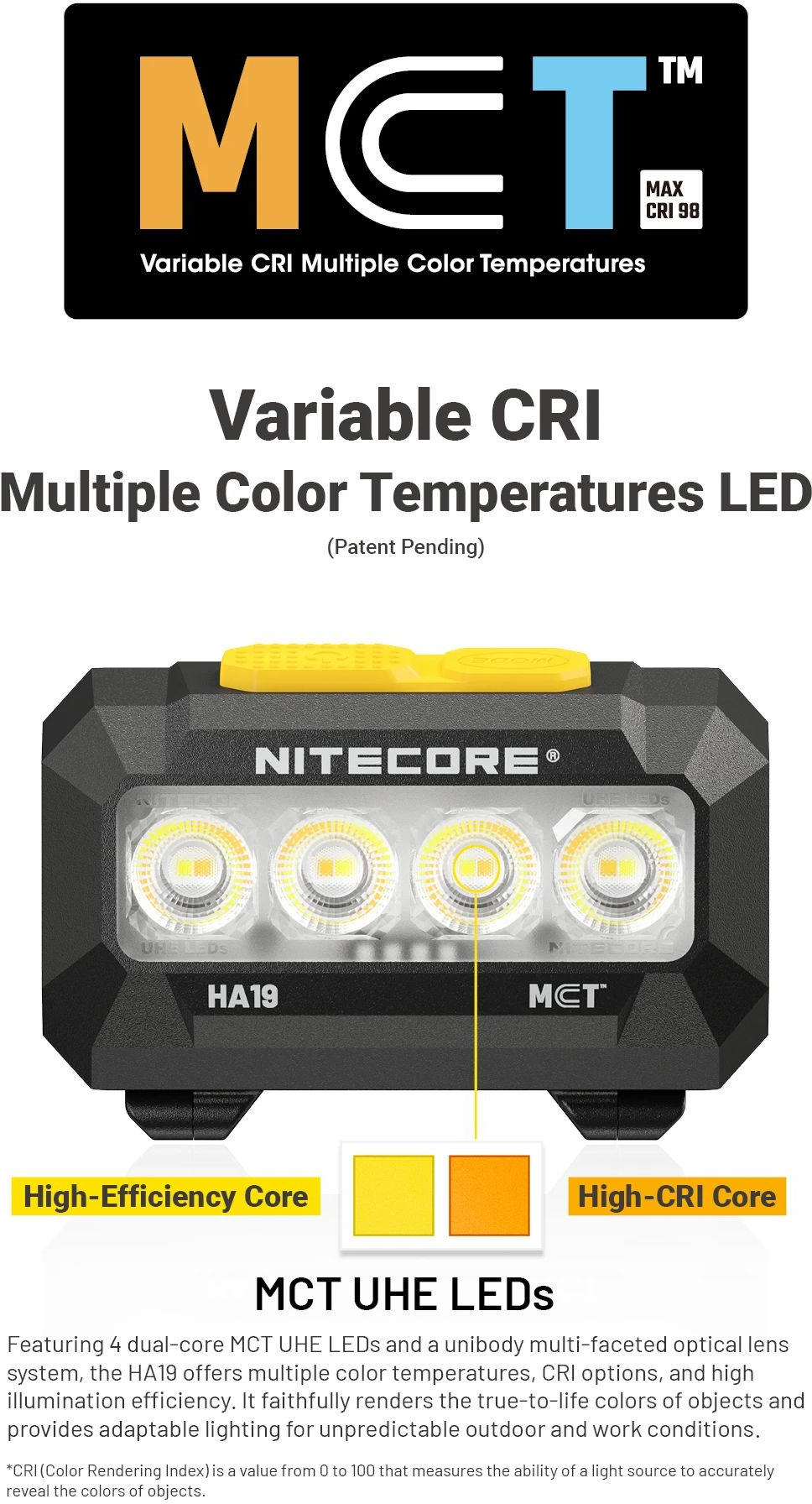 NITECORE Čelovka HA19 RGB - black (NC-HA19-RGB)