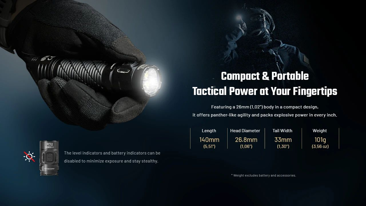 NITECORE Svietidlo P17iX - black (NC-P17iX)