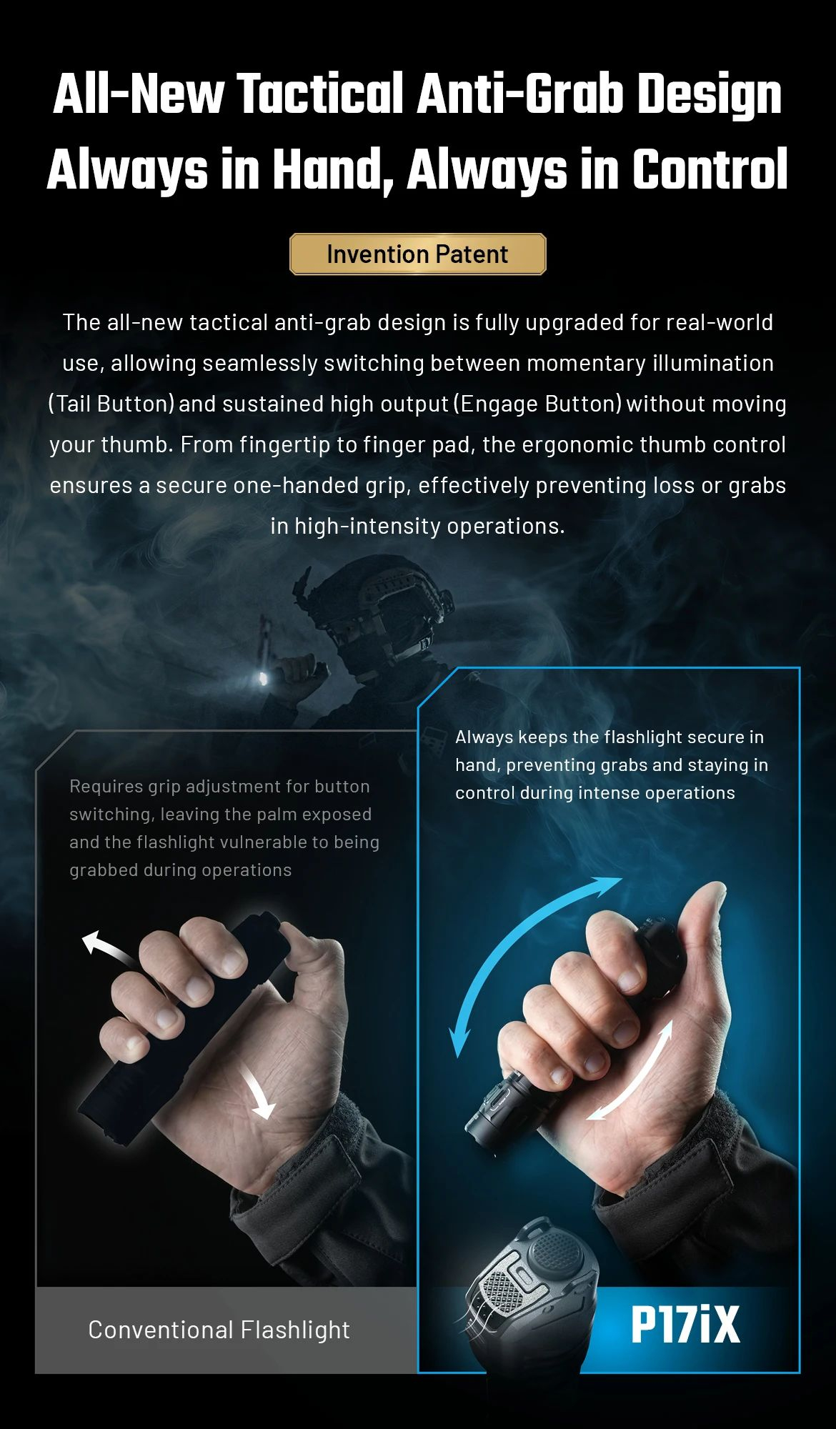 NITECORE Svietidlo P17iX - black (NC-P17iX)