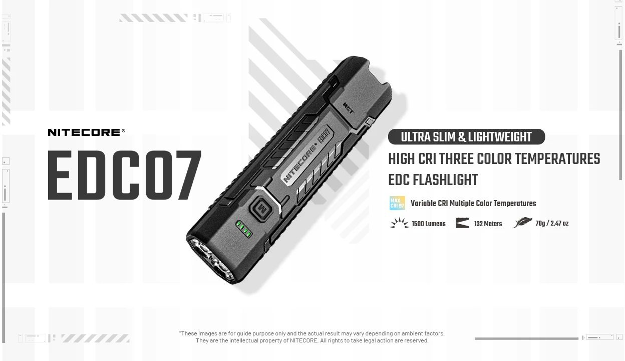 NITECORE Svietidlo EDC07 - black (NC-EDC07)