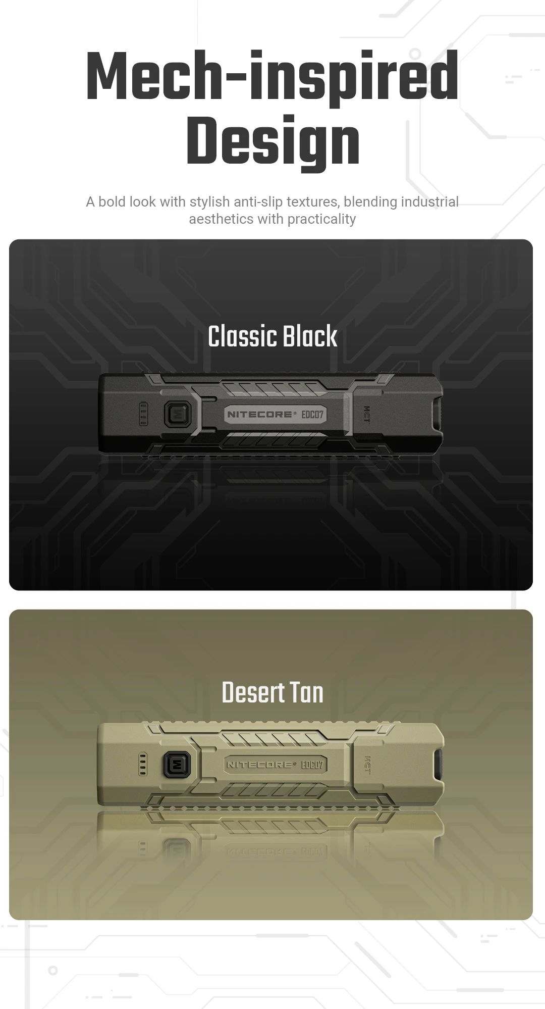 NITECORE Svietidlo EDC07 - black (NC-EDC07)