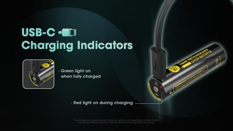 NITECORE Li-Ion akumulátor 18650 3600 mAh - USB-C nabíjateľný (NCxb-NL1836R)