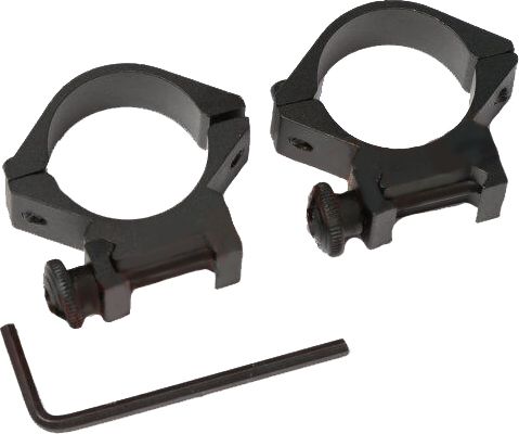 ACM Montážne krúžky nízke 30 mm - čierne