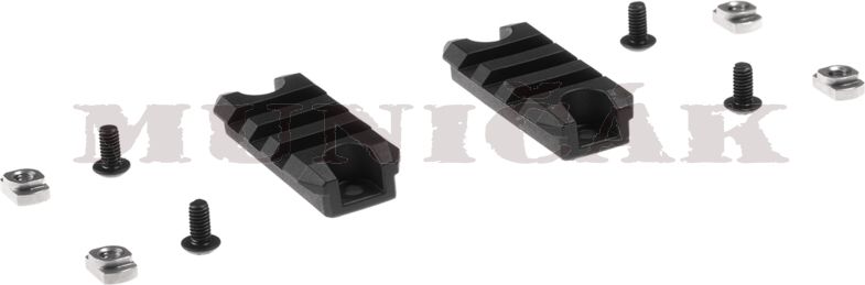 AMOEBA M-LOK montážna lišta 5,1cm (2') 2ks - čierna (26989)