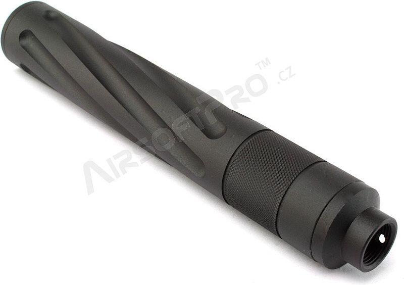 SLONG AIRSOFT Kovový tlmič 170 x 27mm v.2 - čierny