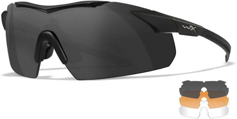 WILEY X Ochranné okuliare VAPOR COMM 2.5 - šedé + číre + oranžové sklá / matný čierny rám