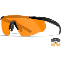 WILEY X Ochranné okuliare SABER ADVANCED - šedé + číre + oranžové sklá / matný čierny rám