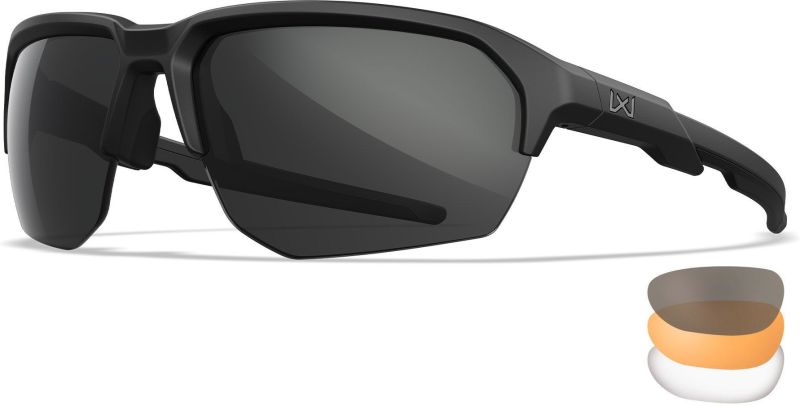 WILEY X Ochranné okuliare JAKL - šedé + číre + oranžové sklá / matný čierny rám