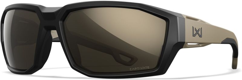 WILEY X Ochranné okuliare ALPINE Captivate - polarizované wolframovo šedé sklá / matný čierny-pieskový rám