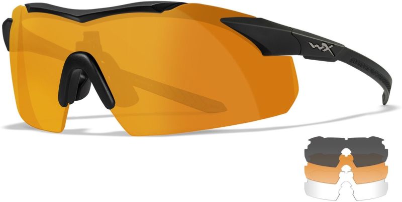 WILEY X Ochranné okuliare VAPOR COMM 2.5 - šedé + číre + oranžové sklá / matný čierny rám