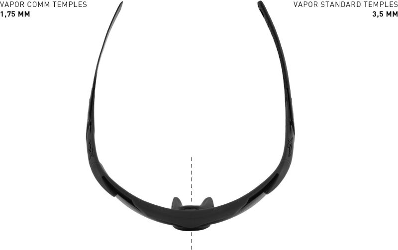 WILEY X Ochranné okuliare VAPOR COMM 2.5 - šedé + číre + oranžové sklá / matný čierny rám