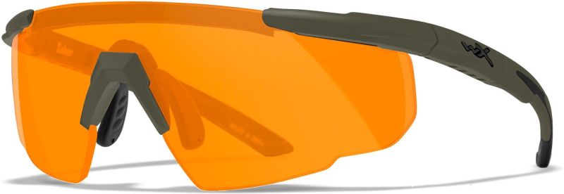 WILEY X Ochranné okuliare SABER ADVANCED - šedé + číre + oranžové sklá / matný zelený rám
