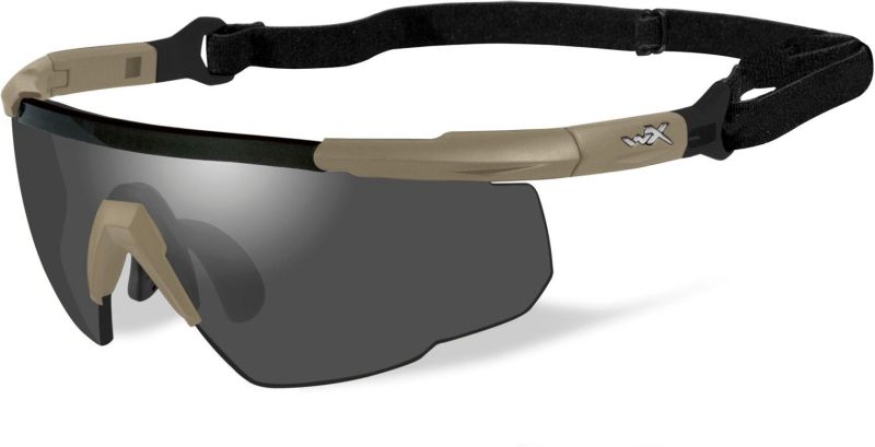 WILEY X Ochranné okuliare SABER ADVANCED - šedé + číre + oranžové sklá / matný pieskový rám