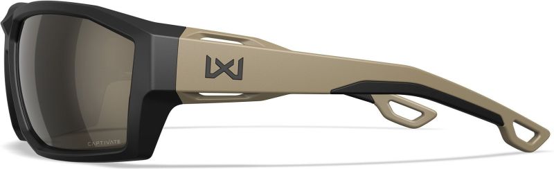 WILEY X Ochranné okuliare ALPINE Captivate - polarizované wolframovo šedé sklá / matný čierny-pieskový rám