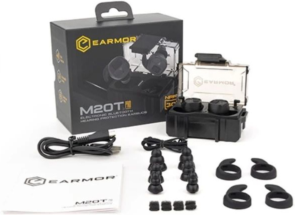 EARMOR Zátkové chrániče sluchu M20T PRO BT elektronické - black (M20TPRO-BK)