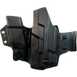 MUSTACHEGEAR Puzdro na zbraň BABAJAGA IWB G19 Olight PL2, pravák - čierne