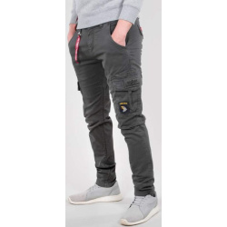 ALPHA INDUSTRIES Dlhé nohavice Petrol Patch Pant - šedo/čierne (178207/136)