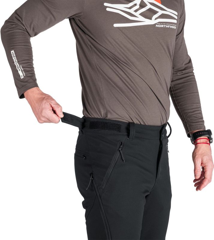 NORTHFINDER Dlhé nohavice ANATOL - black / black (108395-270)