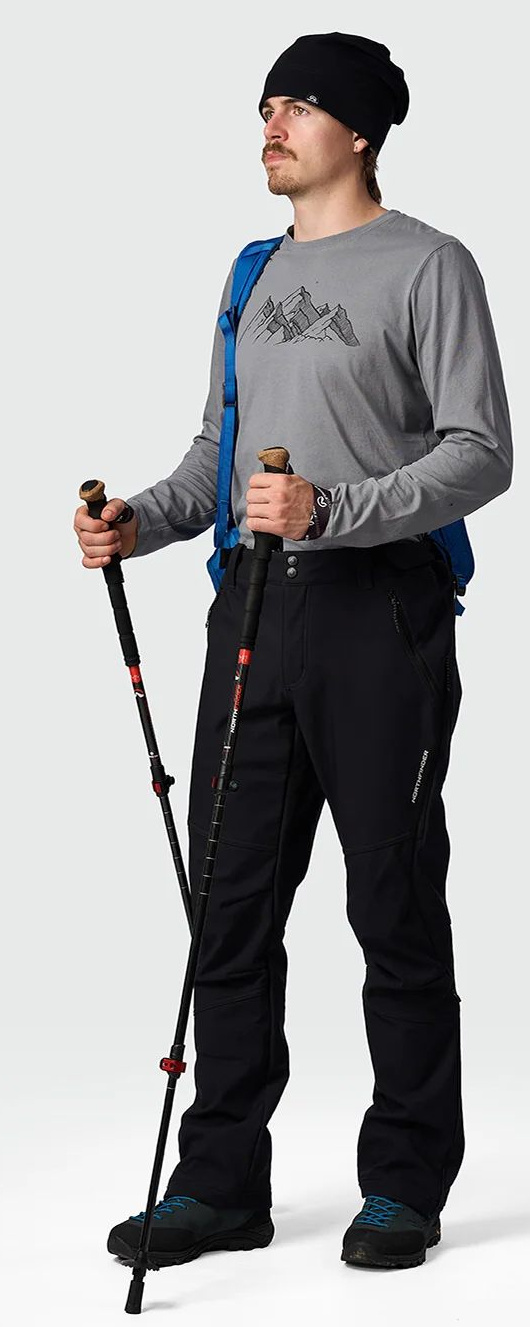 NORTHFINDER Dlhé nohavice PIERCE 3L - black (109038-269)