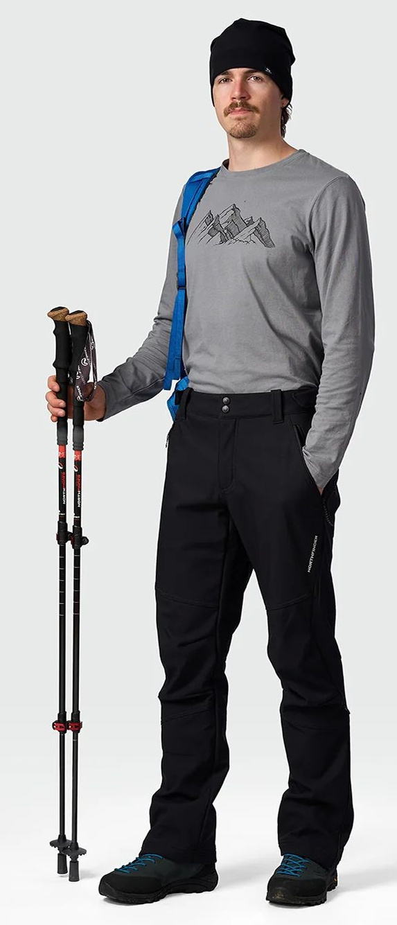 NORTHFINDER Dlhé nohavice PIERCE 3L - black (109038-269)