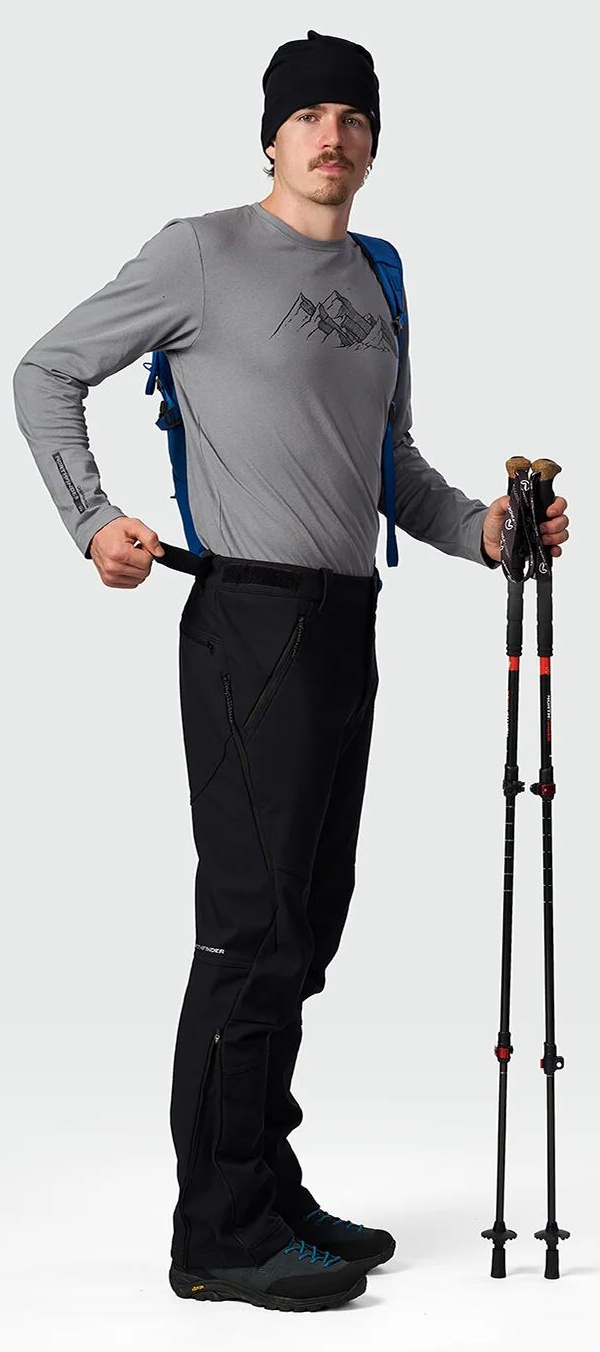 NORTHFINDER Dlhé nohavice PIERCE 3L - black (109038-269)