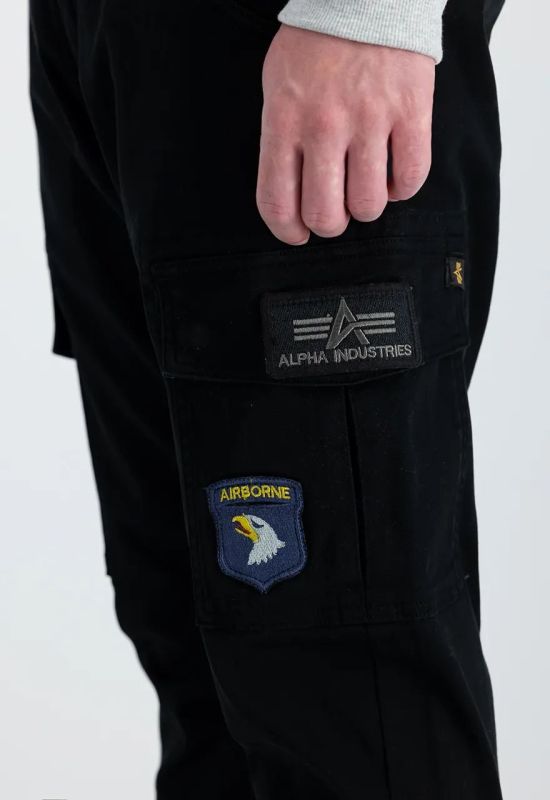 ALPHA INDUSTRIES Dlhé nohavice Petrol Patch Pant - black (178207/03)