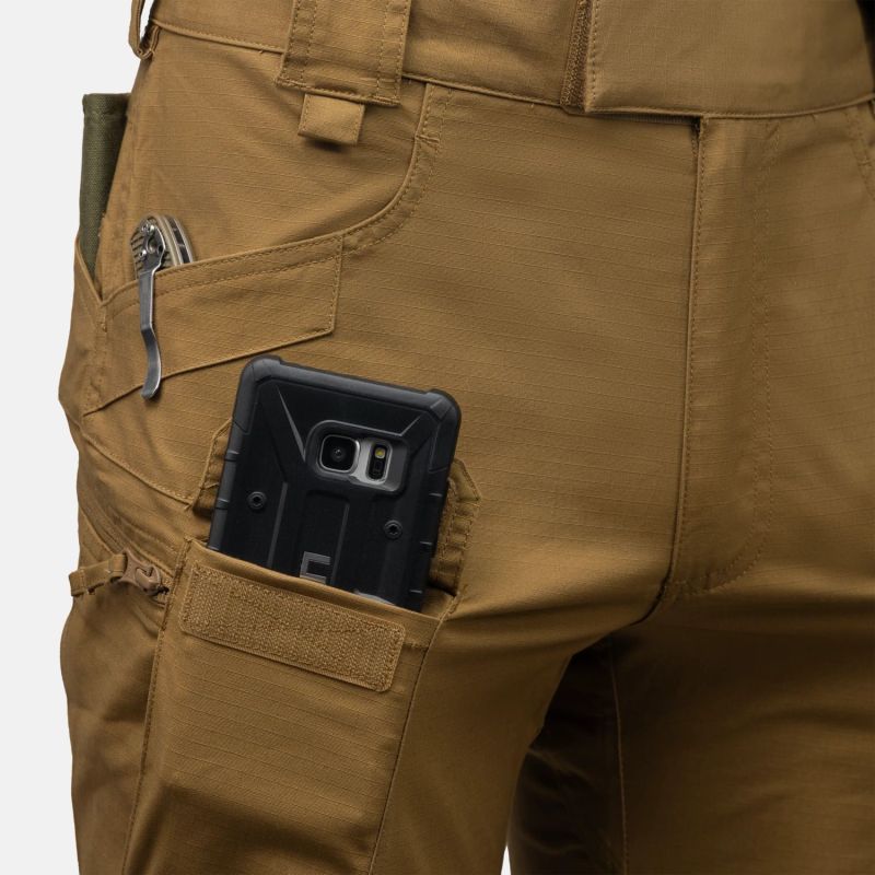 HELIKON Krátke nohavice UTS 11" PolyCotton Stretch Ripstop - khaki (SP-UTK-SP-13)