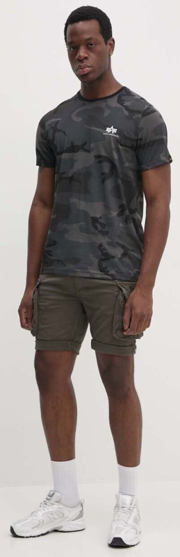 ALPHA INDUSTRIES Krátke nohavice Crew - greyblack (176203/136)